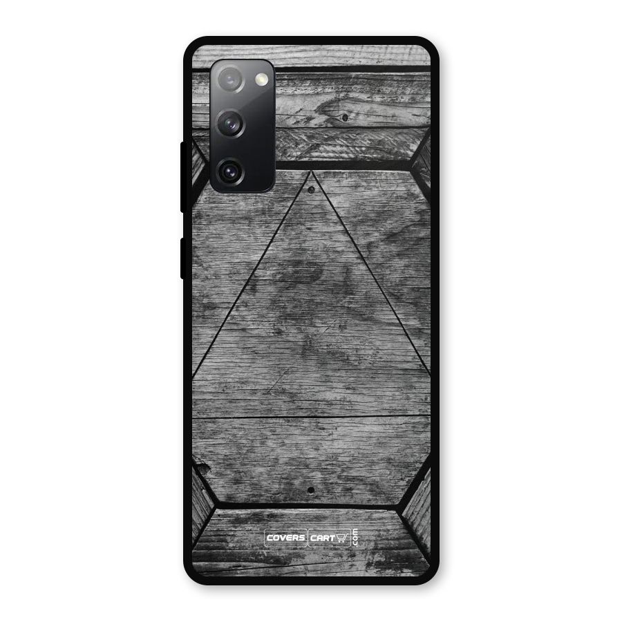 Wooden Hexagon Metal Back Case for Galaxy S20 FE 5G