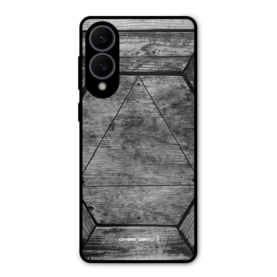 Wooden Hexagon Metal Back Case for Galaxy S25 Edge