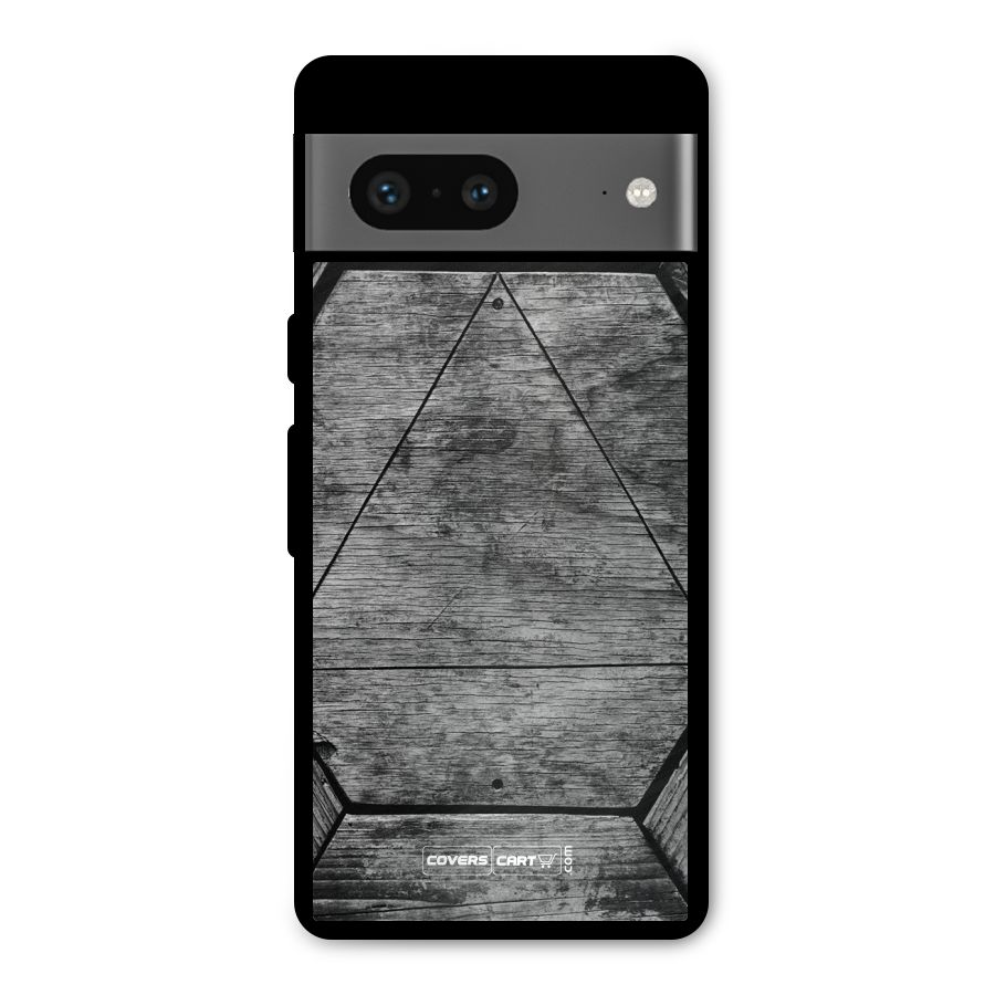 Wooden Hexagon Metal Back Case for Google Pixel 7