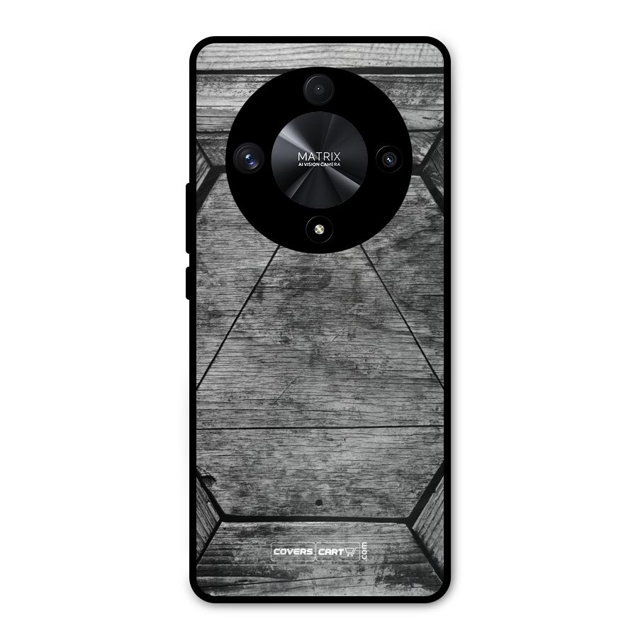 Wooden Hexagon Metal Back Case for Honor X9b