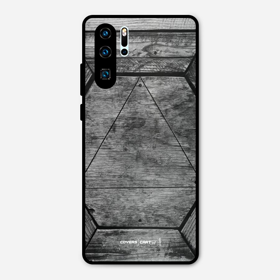 Wooden Hexagon Metal Back Case for Huawei P30 Pro