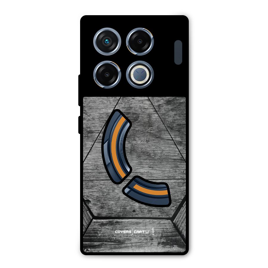 Wooden Hexagon Metal Back Case for Infinix GT 20 Pro