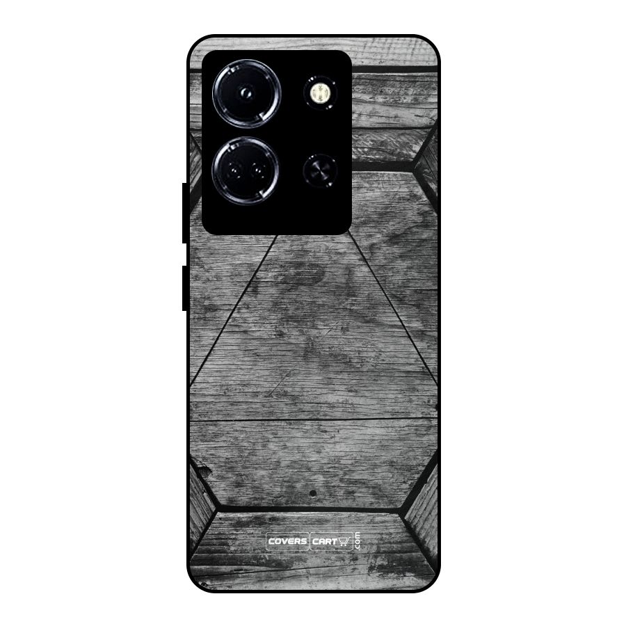 Wooden Hexagon Metal Back Case for Infinix Note 30 5G