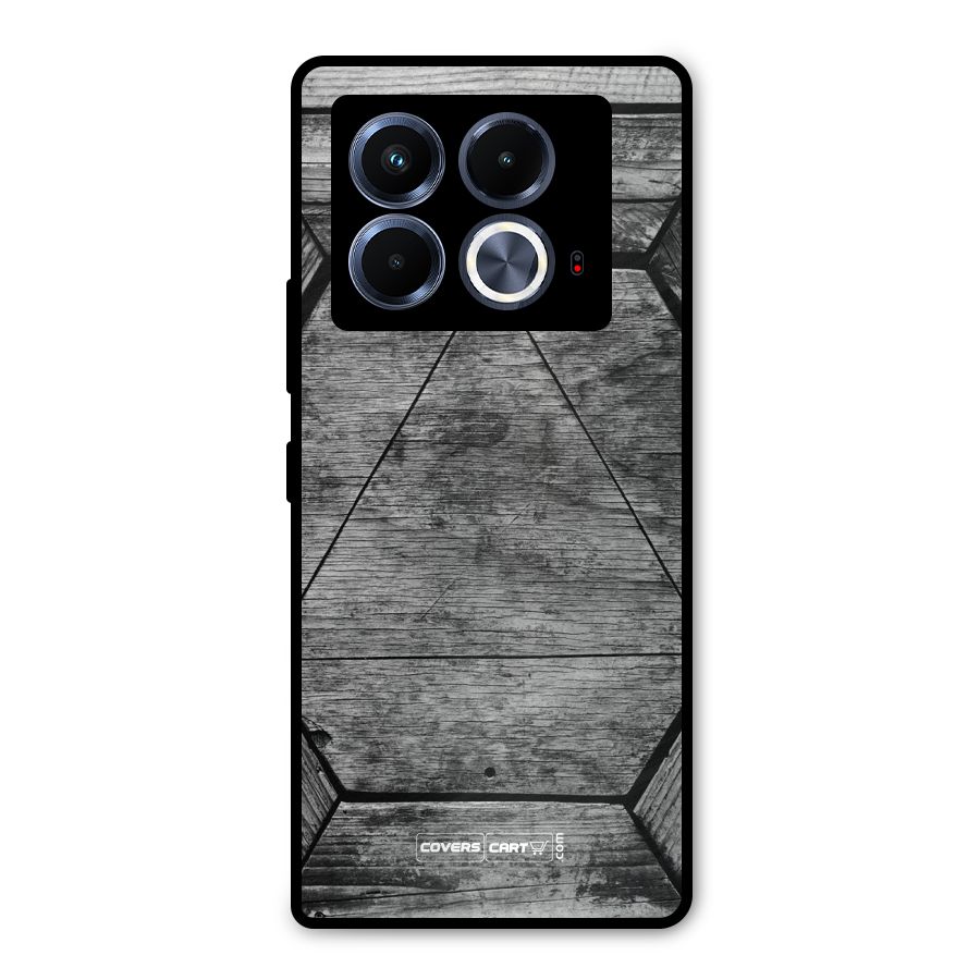 Wooden Hexagon Metal Back Case for Infinix Note 40 5G