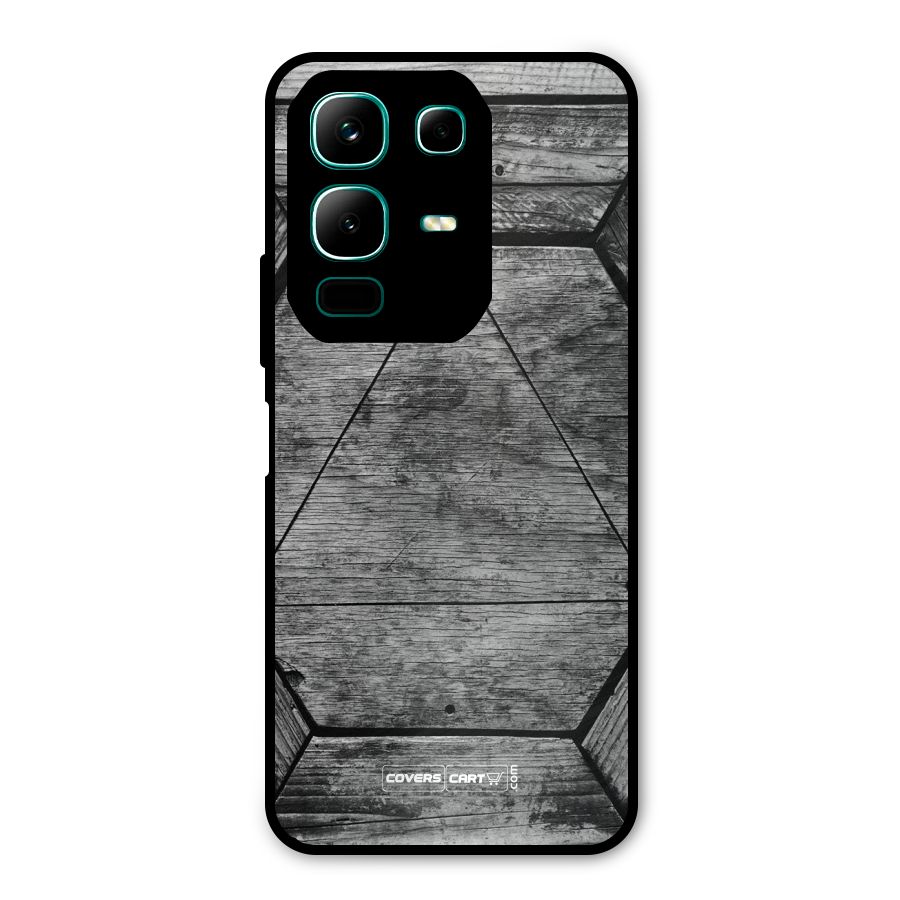 Wooden Hexagon Metal Back Case for Infinix Note 50x
