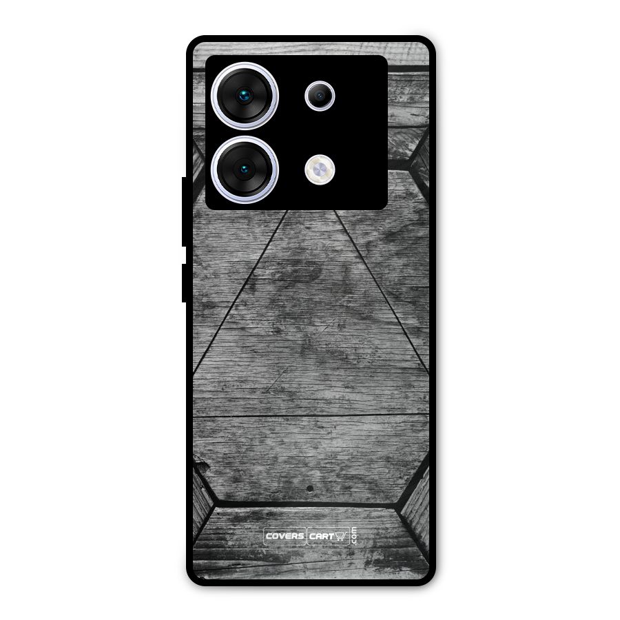 Wooden Hexagon Metal Back Case for Infinix Zero 30 5G