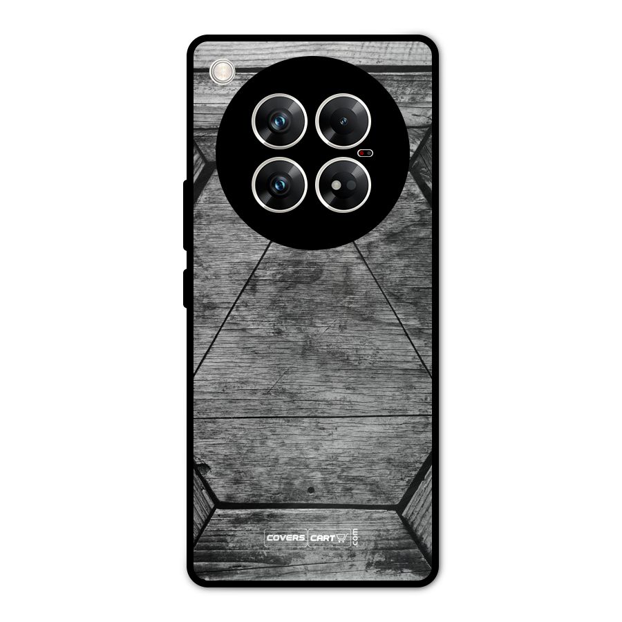 Wooden Hexagon Metal Back Case for Infinix Zero 40 5G