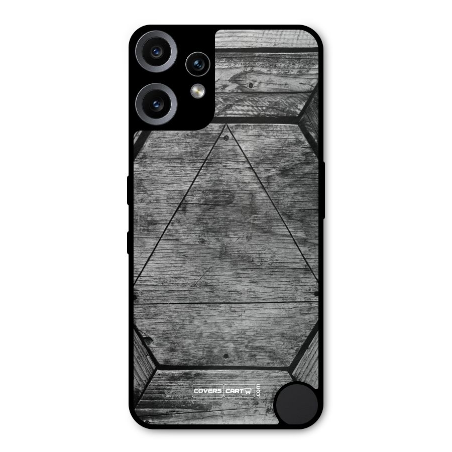 Wooden Hexagon Metal Back Case for Nothing CMF Phone 2 Pro