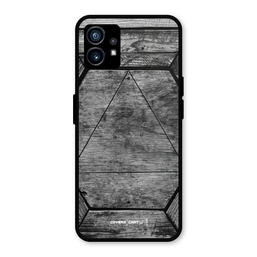 Wooden Hexagon Metal Back Case for Nothing Phone 1