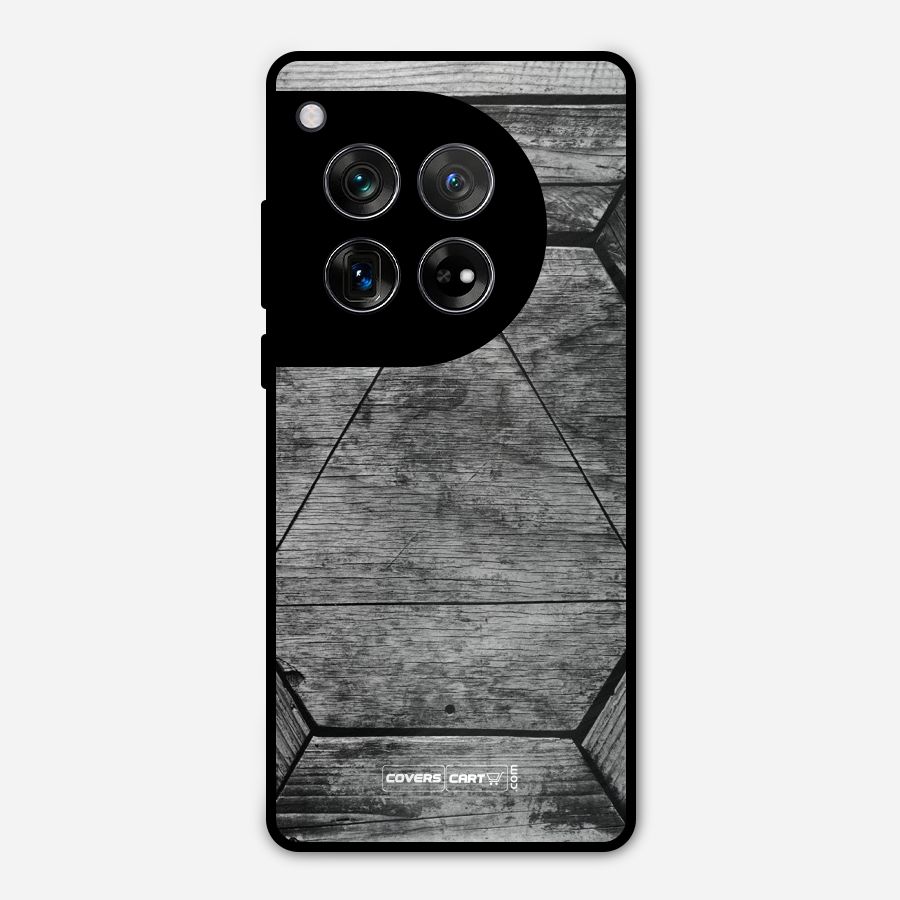 Wooden Hexagon Metal Back Case for OnePlus 12