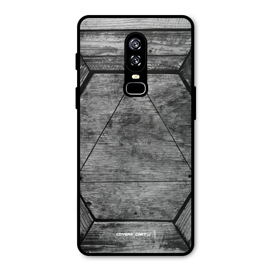Wooden Hexagon Metal Back Case for OnePlus 6