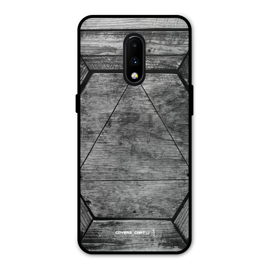 Wooden Hexagon Metal Back Case for OnePlus 7
