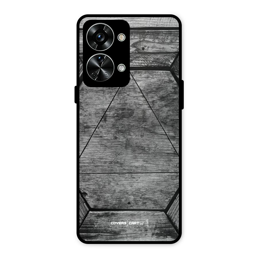 Wooden Hexagon Metal Back Case for OnePlus Nord 2T