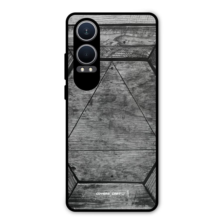 Wooden Hexagon Metal Back Case for OnePlus Nord CE4 Lite