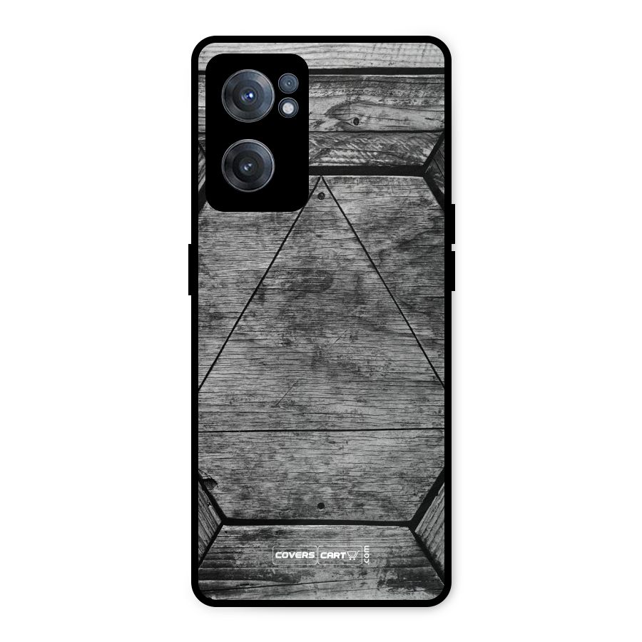 Wooden Hexagon Metal Back Case for OnePlus Nord CE 2 5G