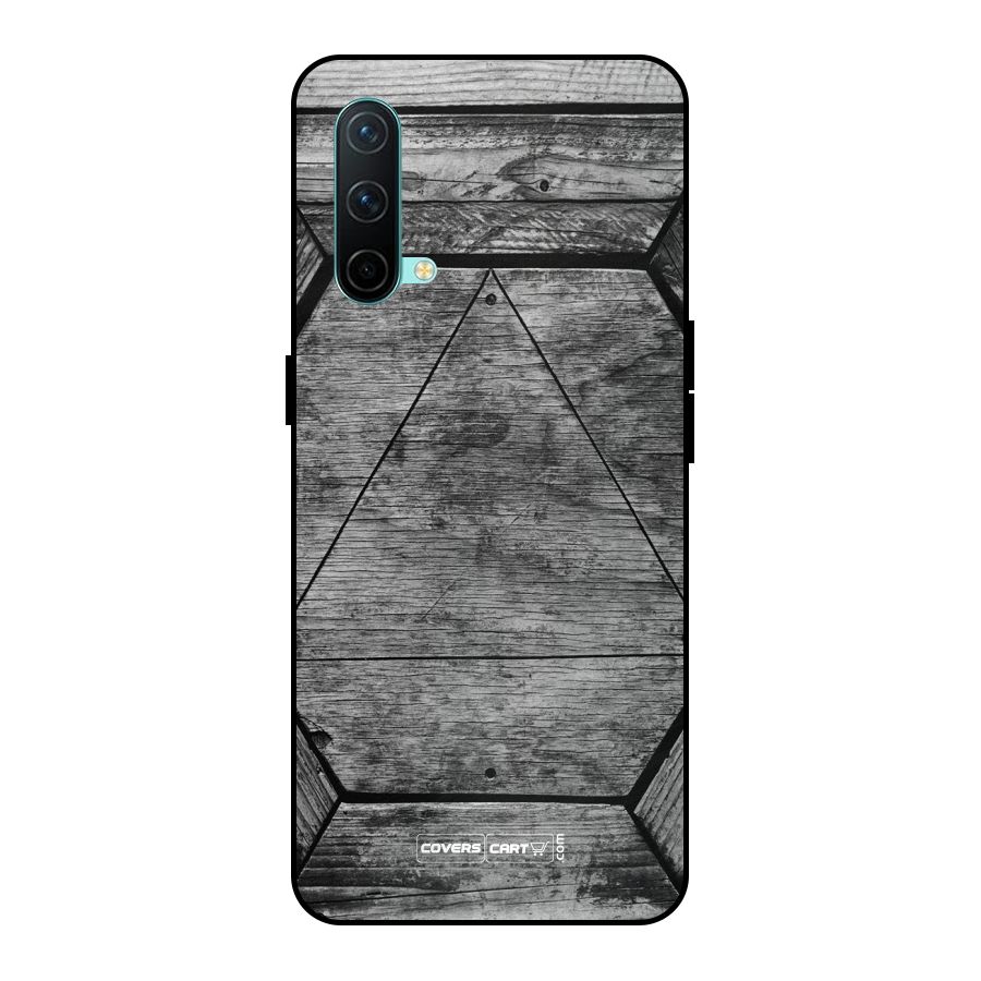 Wooden Hexagon Metal Back Case for OnePlus Nord CE 5G