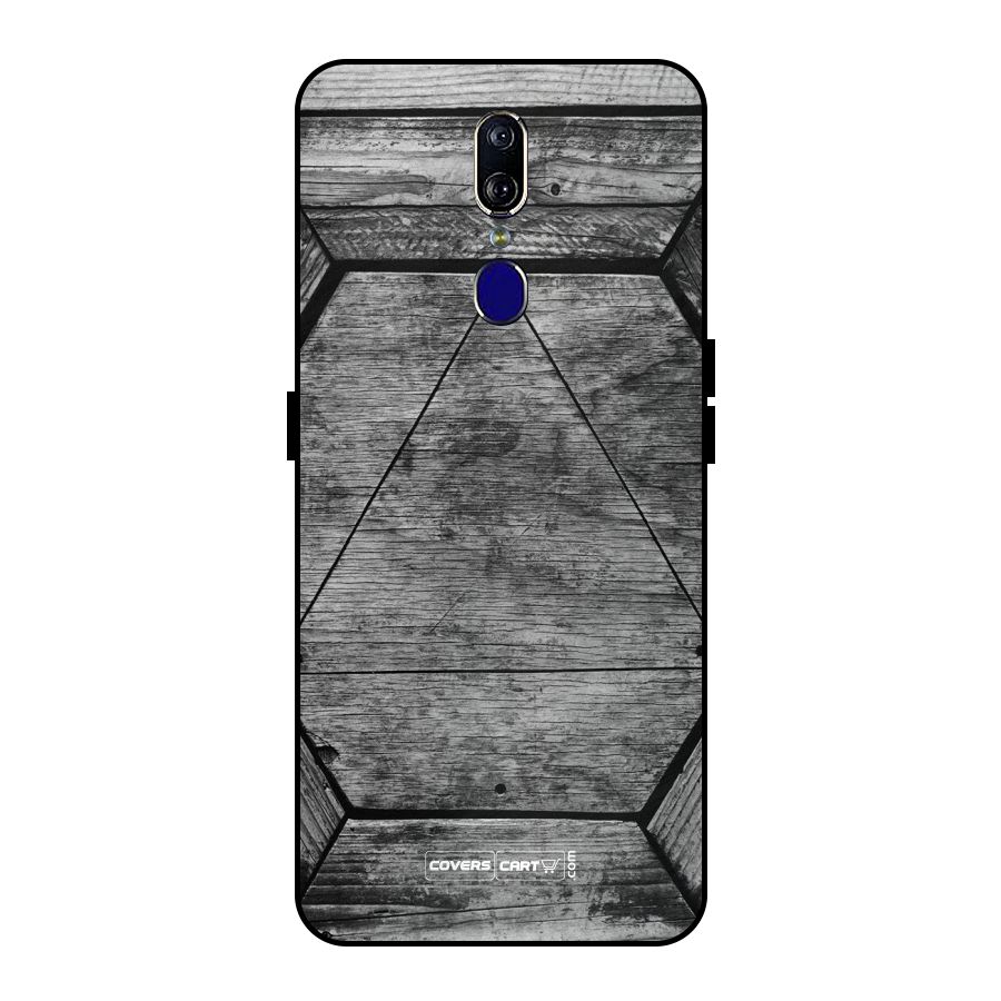 Wooden Hexagon Metal Back Case for Oppo F11