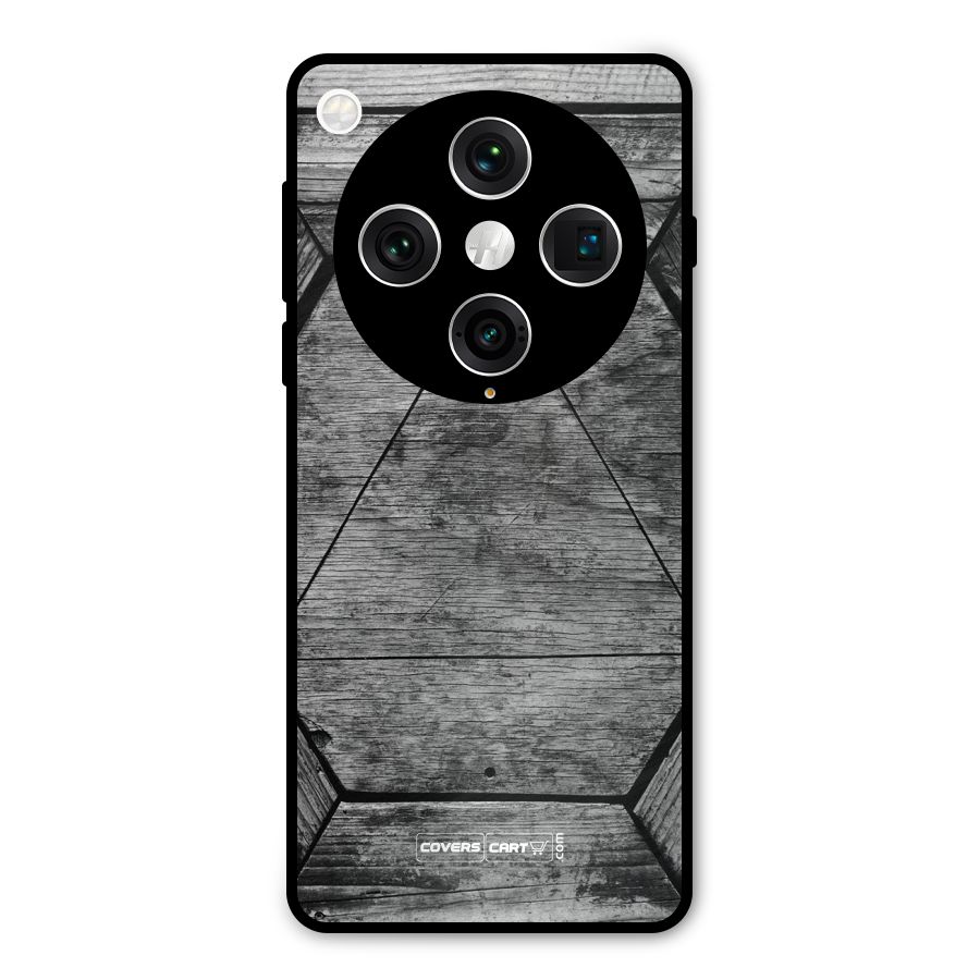 Wooden Hexagon Metal Back Case for Oppo Find X8 Pro