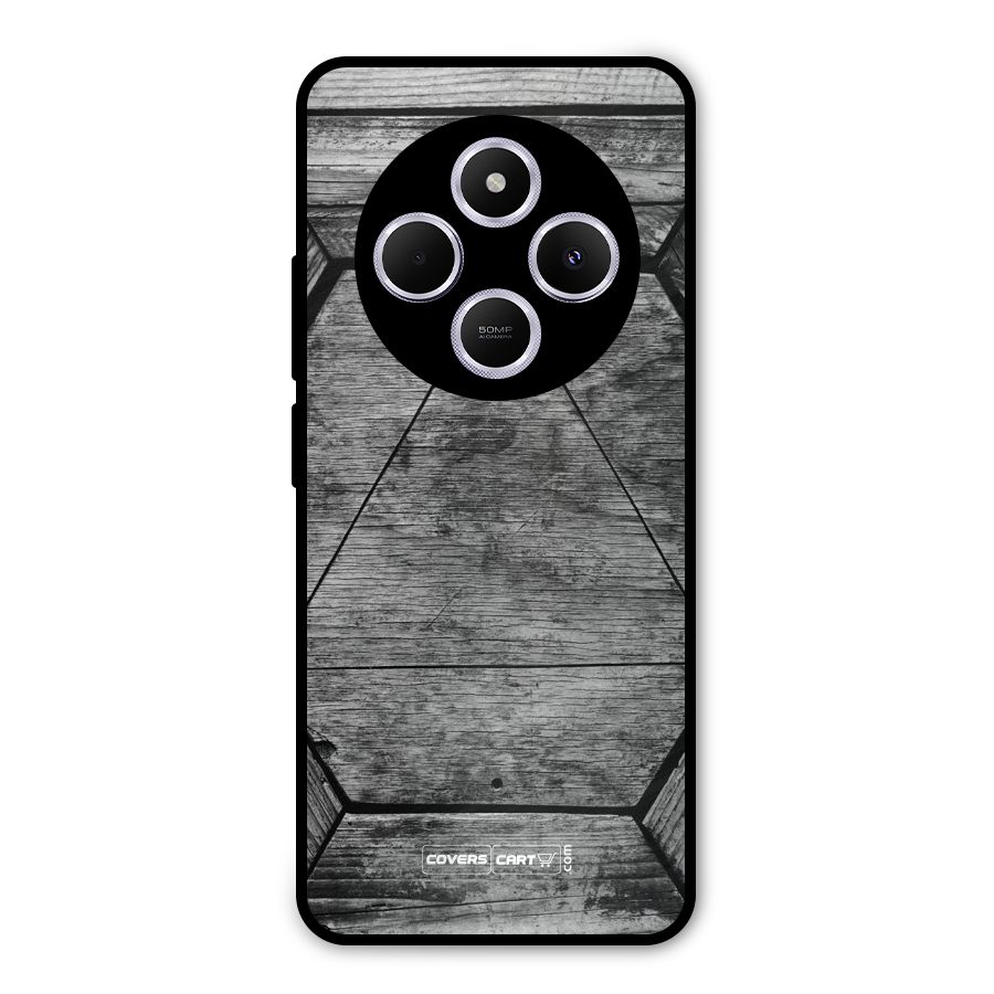 Wooden Hexagon Metal Back Case for Poco C75 5G