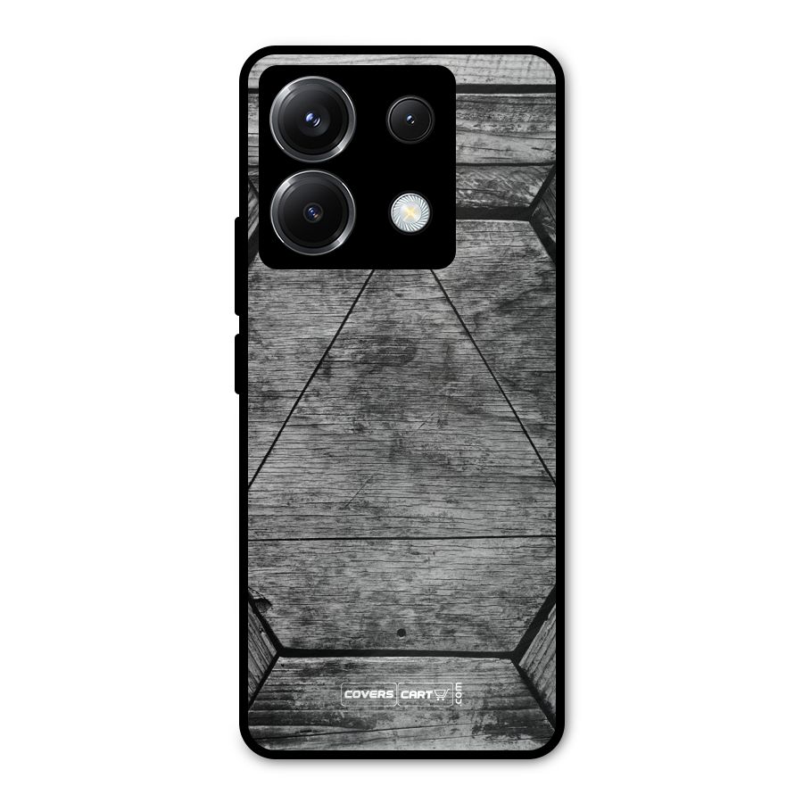 Wooden Hexagon Metal Back Case for Poco X6