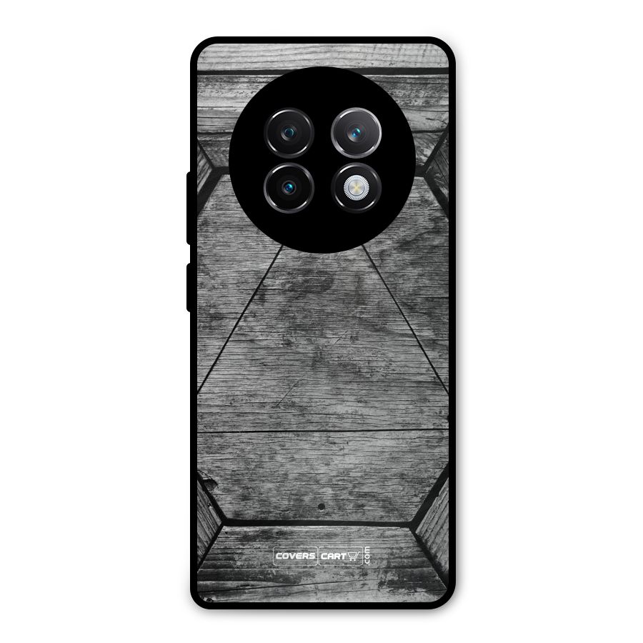 Wooden Hexagon Metal Back Case for Realme 13 Plus