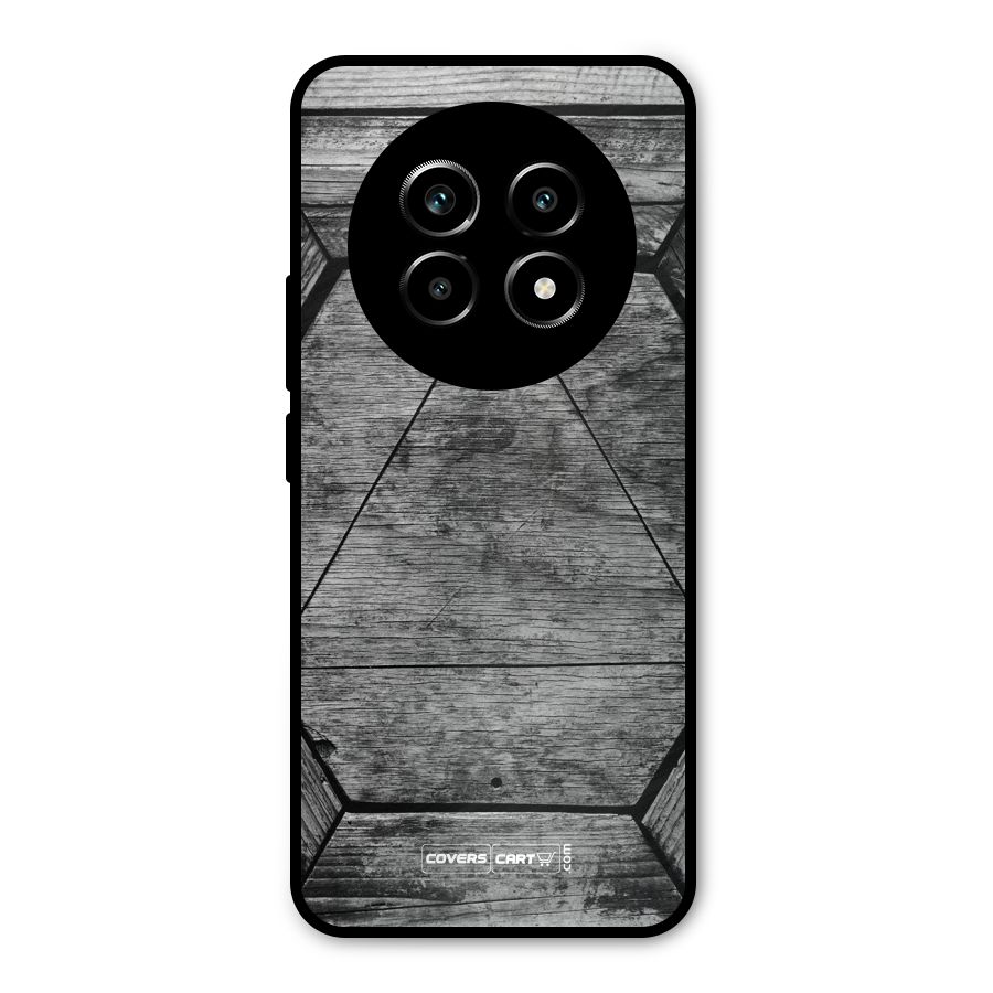 Wooden Hexagon Metal Back Case for Realme 13 Pro