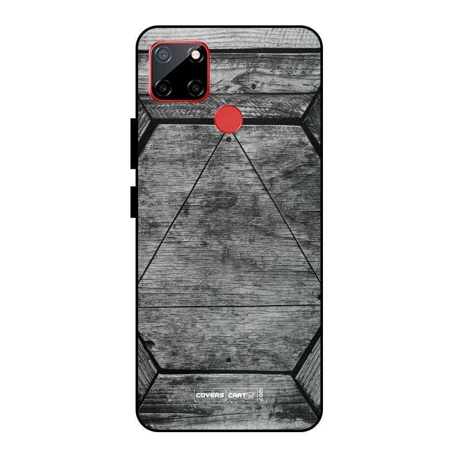 Wooden Hexagon Metal Back Case for Realme C12