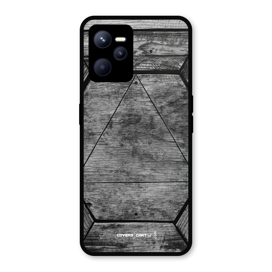 Wooden Hexagon Metal Back Case for Realme C35