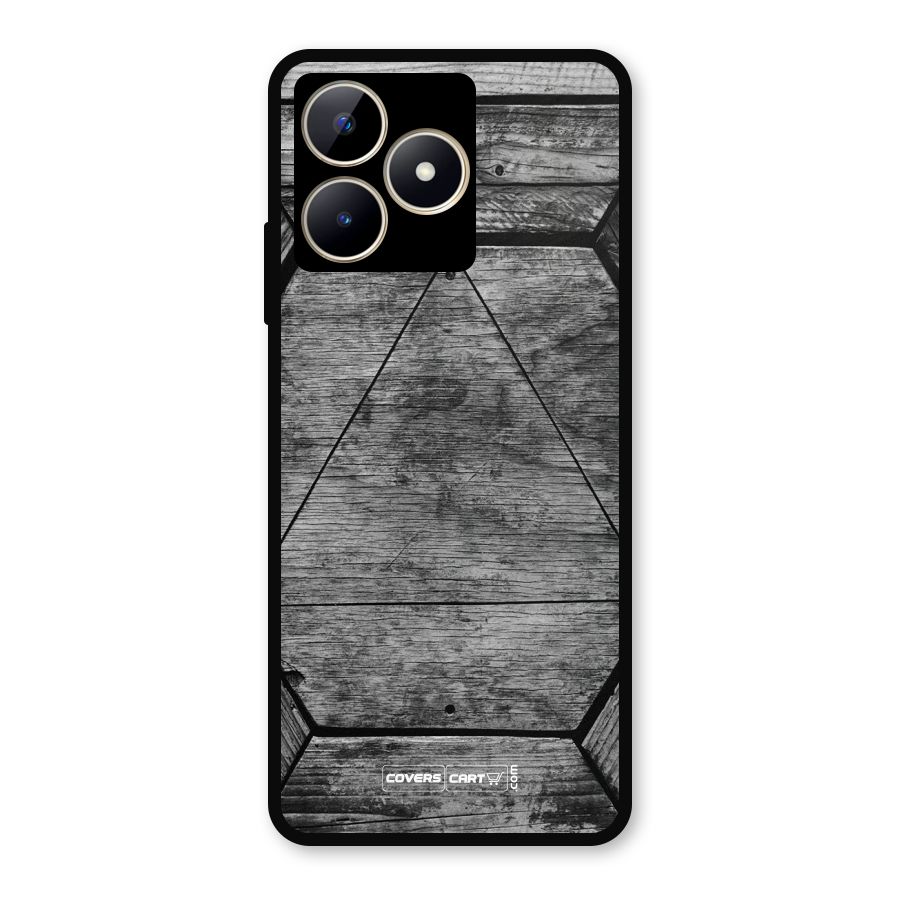 Wooden Hexagon Metal Back Case for Realme C53