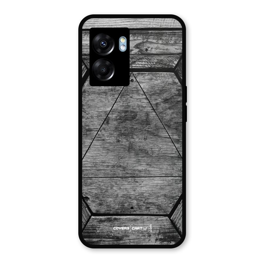 Wooden Hexagon Metal Back Case for Realme Narzo 50 5G