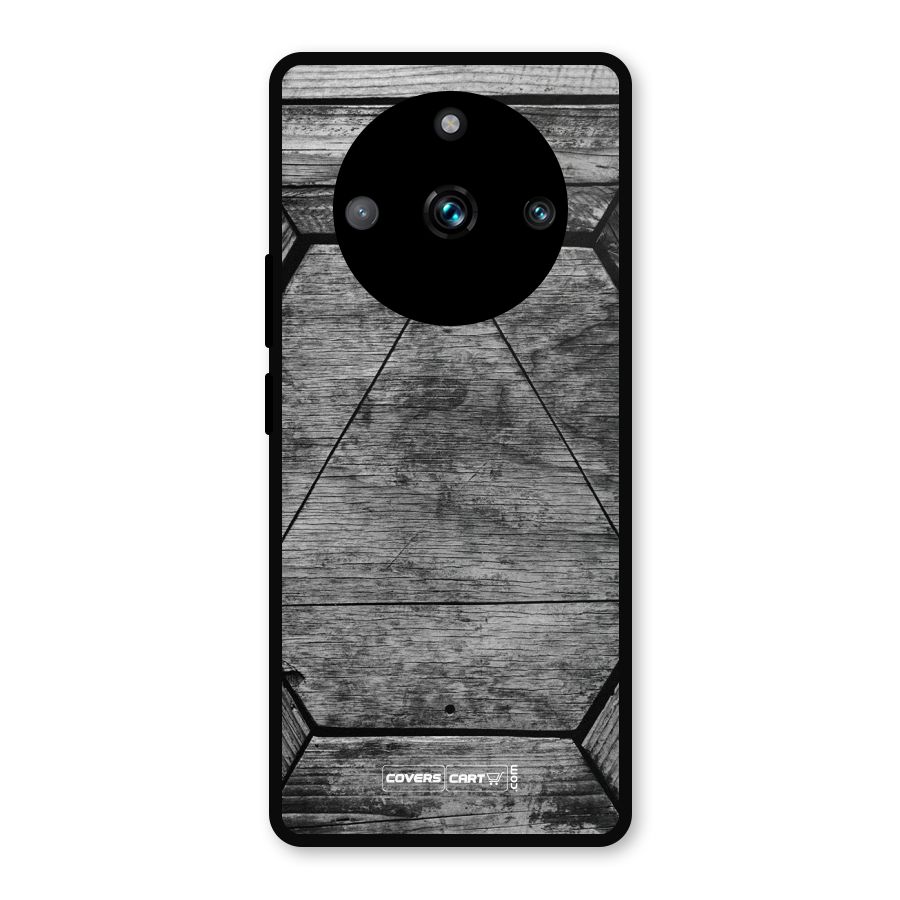 Wooden Hexagon Metal Back Case for Realme Narzo 60 Pro