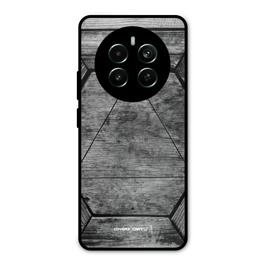 Wooden Hexagon Metal Back Case for Realme Narzo 70 Pro