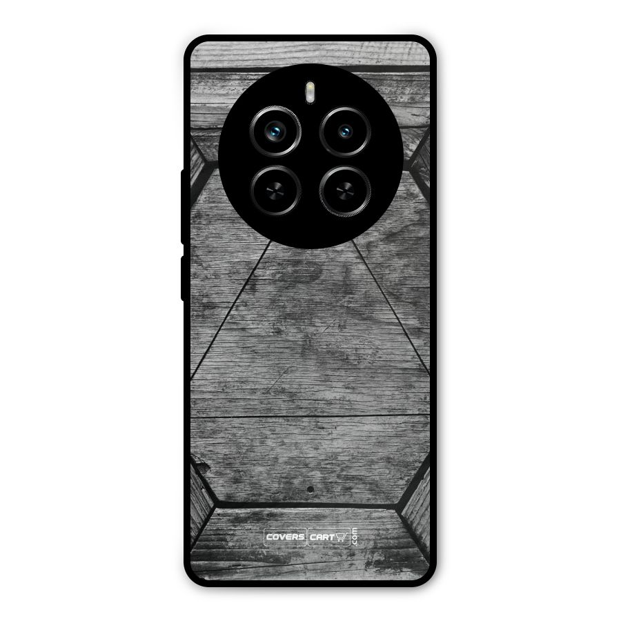 Wooden Hexagon Metal Back Case for Realme P1 Pro