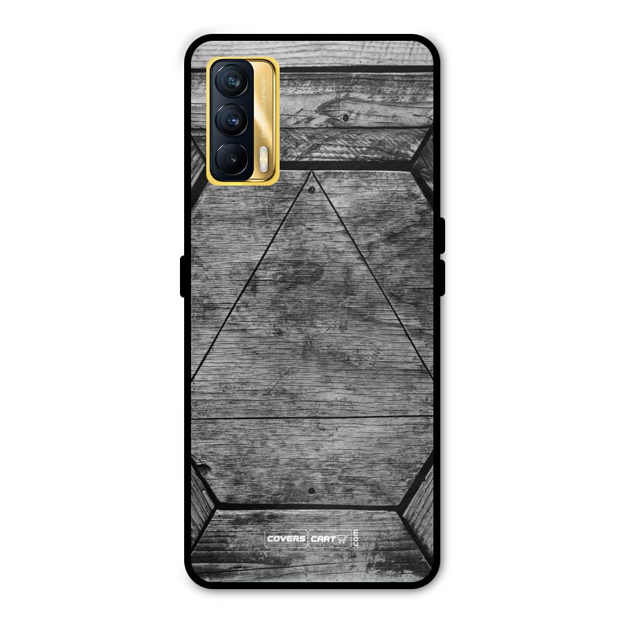 Wooden Hexagon Metal Back Case for Realme X7