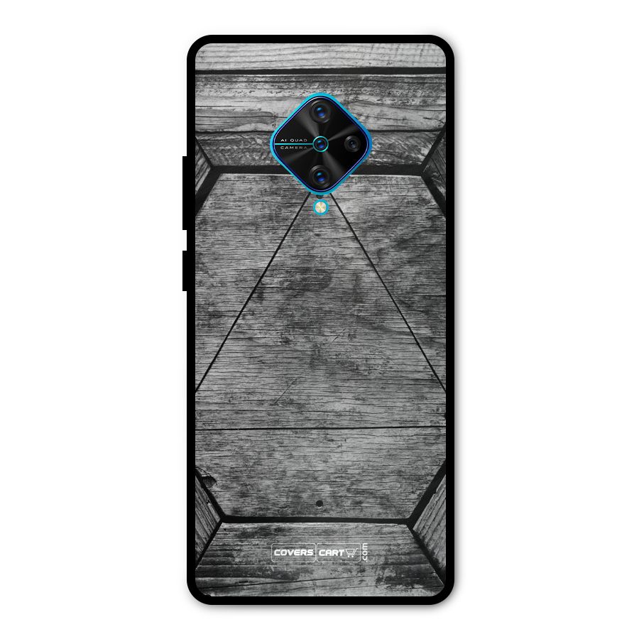 Wooden Hexagon Metal Back Case for Vivo S1 Pro