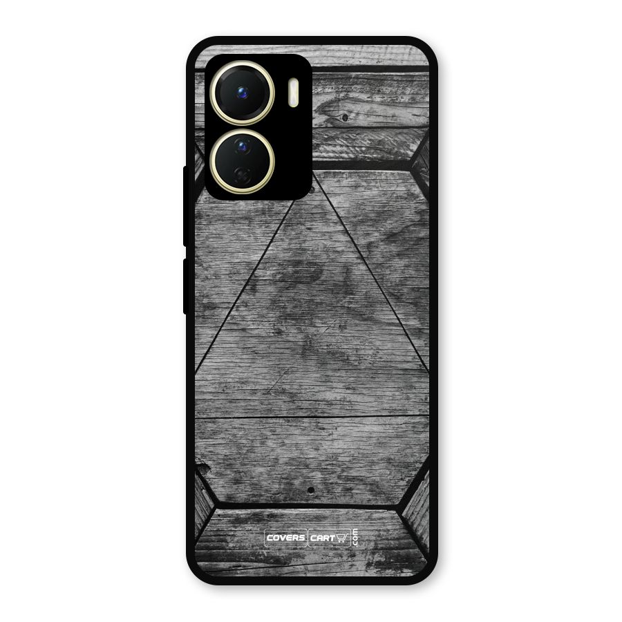 Wooden Hexagon Metal Back Case for Vivo T2x