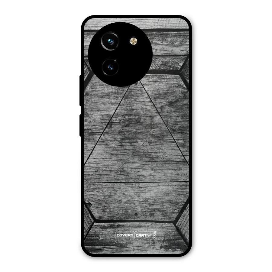 Wooden Hexagon Metal Back Case for Vivo T3x