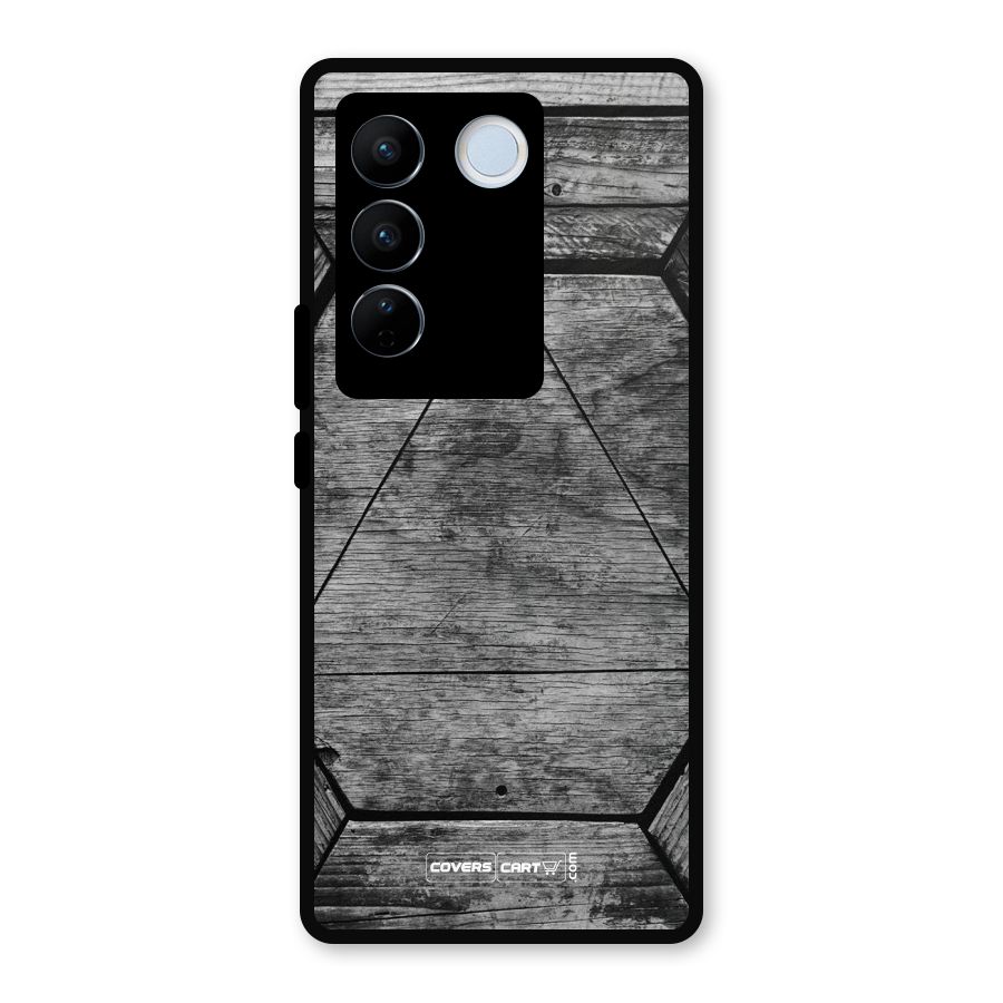 Wooden Hexagon Metal Back Case for Vivo V27