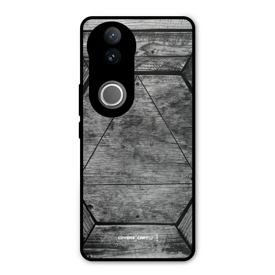 Wooden Hexagon Metal Back Case for Vivo V50e
