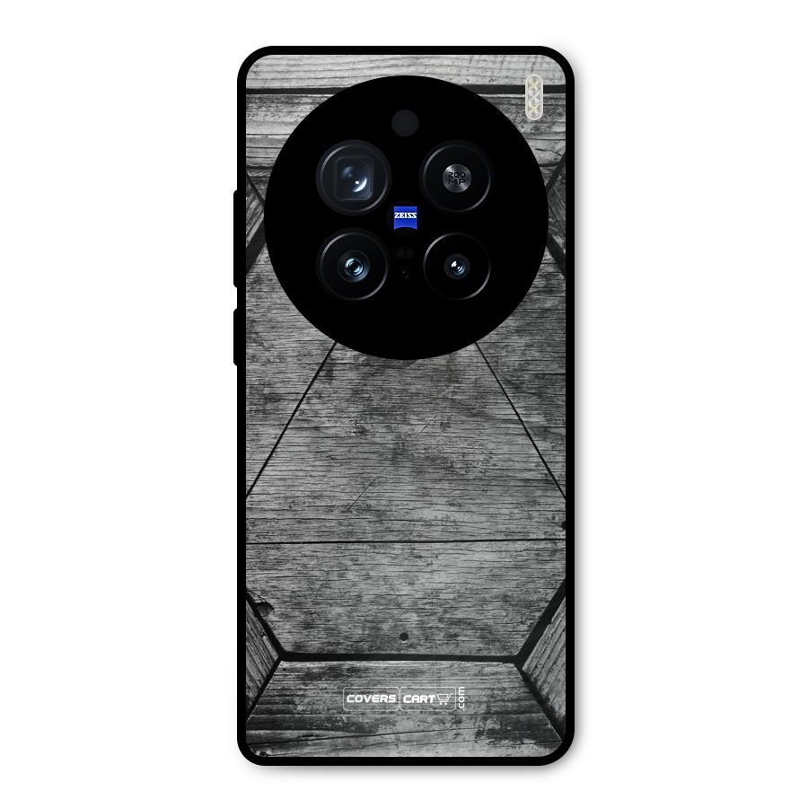 Wooden Hexagon Metal Back Case for Vivo X200 Pro