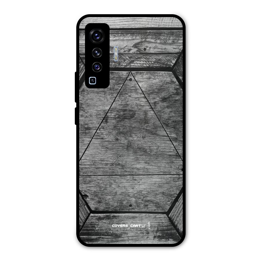 Wooden Hexagon Metal Back Case for Vivo X50