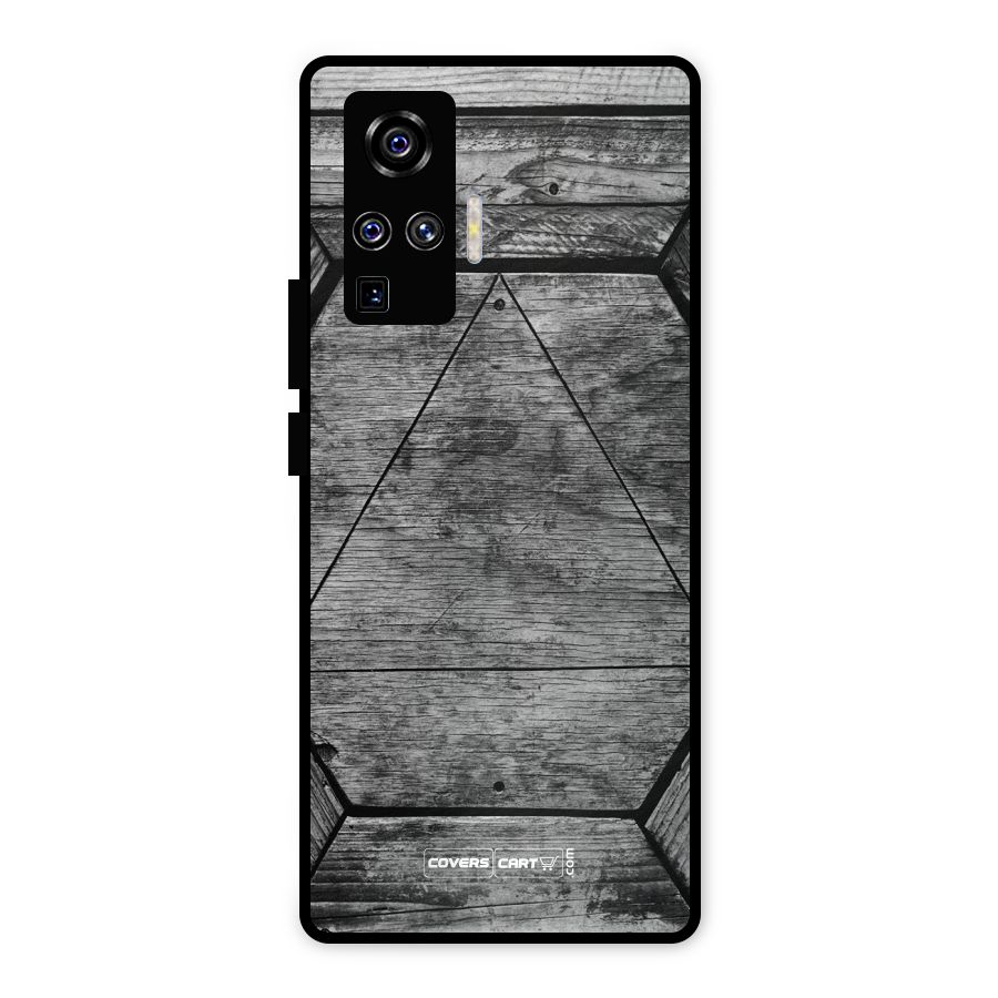 Wooden Hexagon Metal Back Case for Vivo X50 Pro