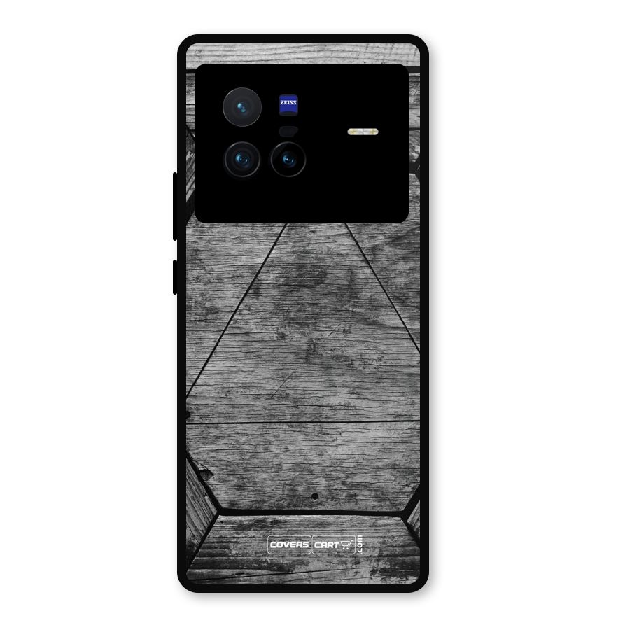 Wooden Hexagon Metal Back Case for Vivo X80