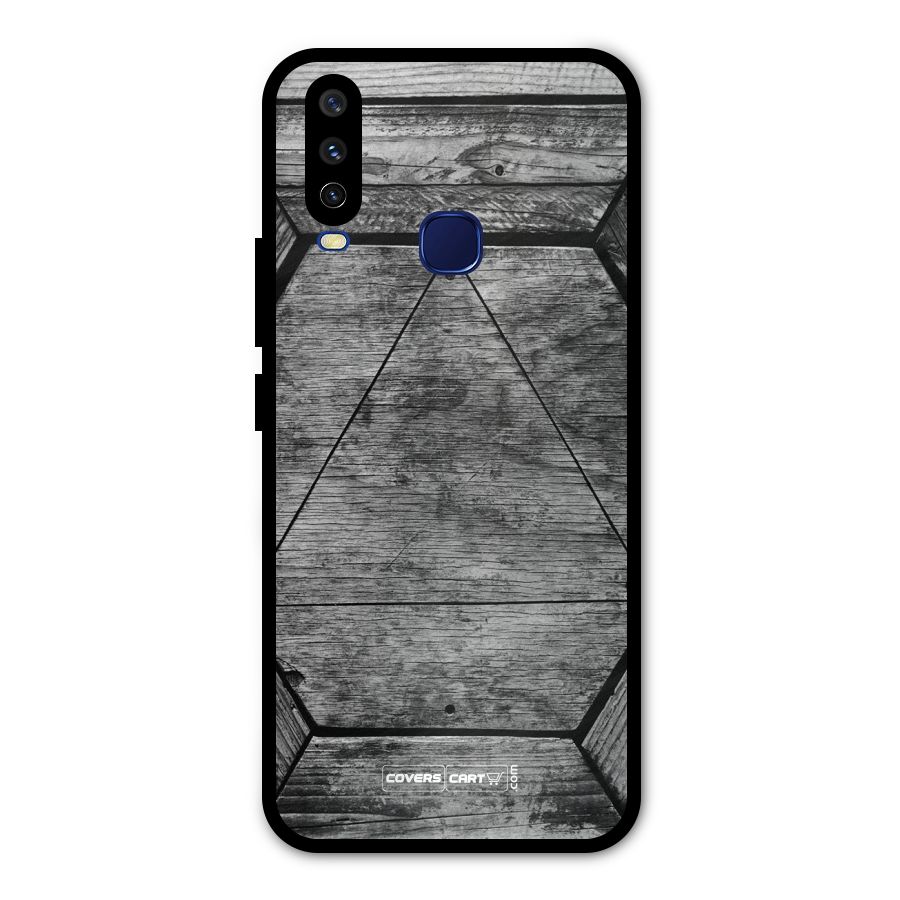 Wooden Hexagon Metal Back Case for Vivo Y12