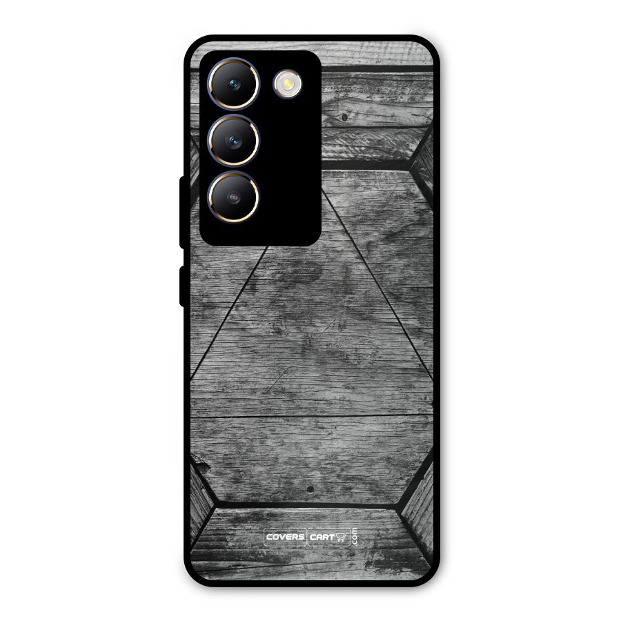 Wooden Hexagon Metal Back Case for Vivo Y200e