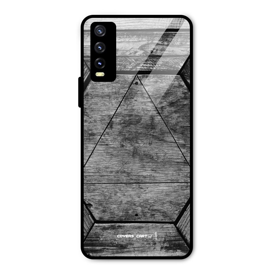 Wooden Hexagon Metal Back Case for Vivo Y20t