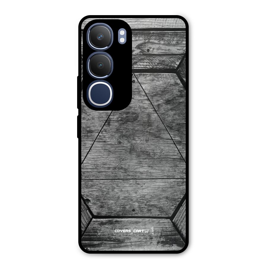 Wooden Hexagon Metal Back Case for Vivo Y29
