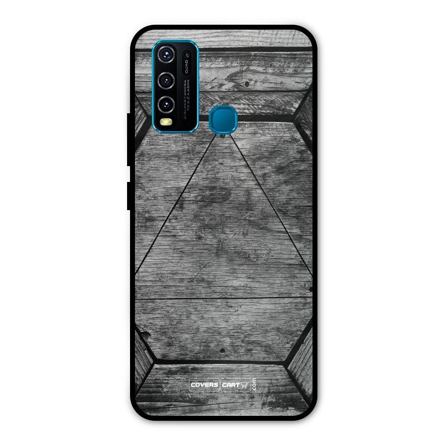 Wooden Hexagon Metal Back Case for Vivo Y30