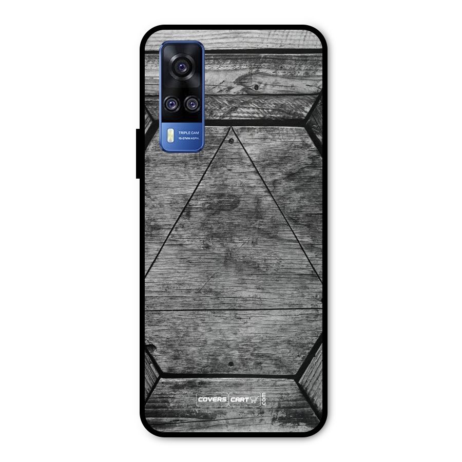 Wooden Hexagon Metal Back Case for Vivo Y51A