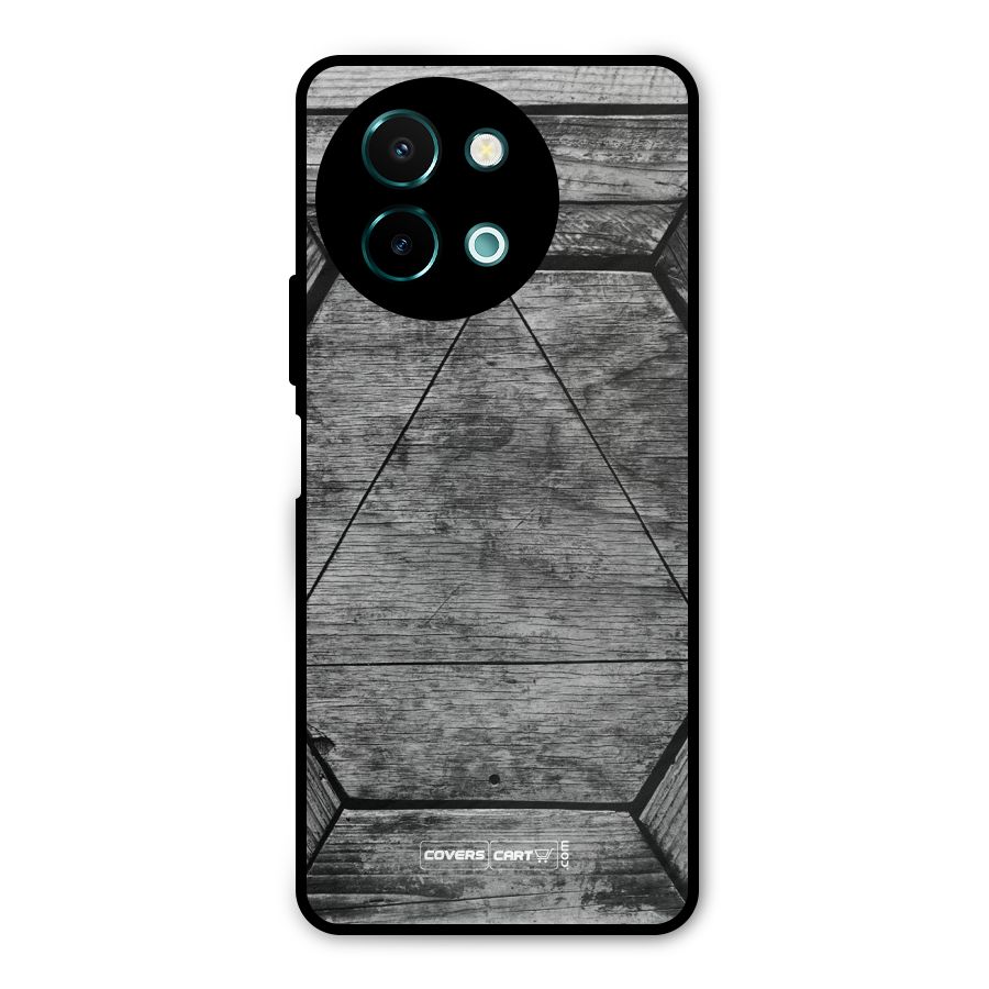 Wooden Hexagon Metal Back Case for Vivo Y58